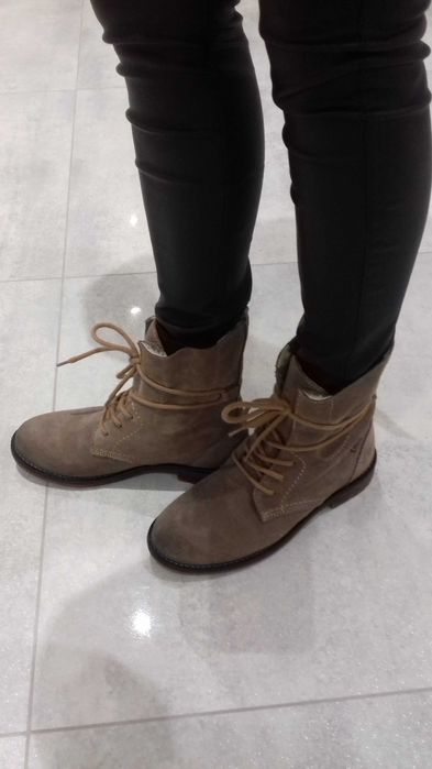 Zimowe skórzane botki PRIMA MODA roz.36