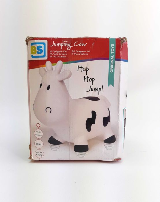 Skacząca krowa krówka skoczek gumowy BS Toys