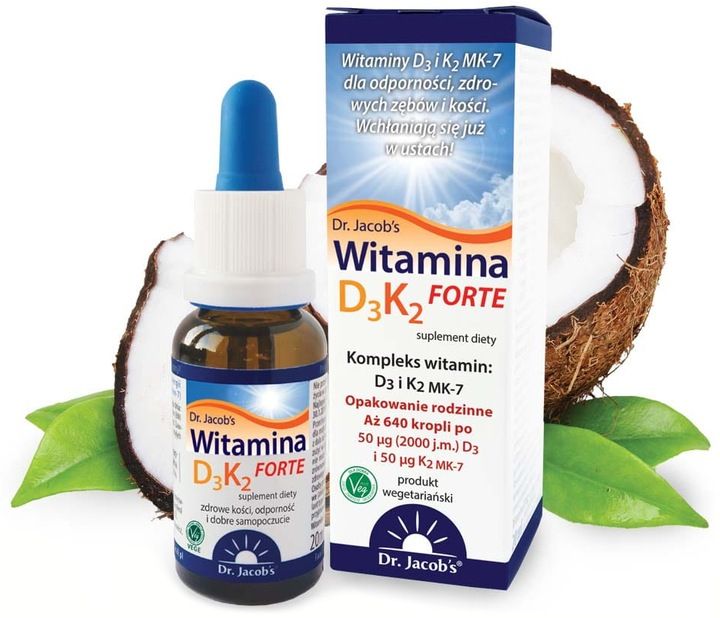 Suplement diety Dr. Jacob's Witamina D3 + K2 Forte 640 porcji 20 ml