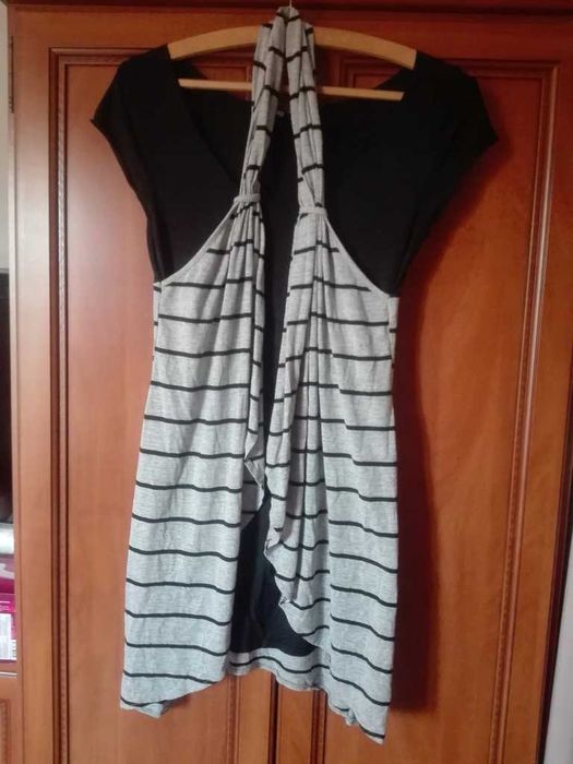 Dresowa bluzka damska bliźniak w paski Wiskoza r. 38 M/L