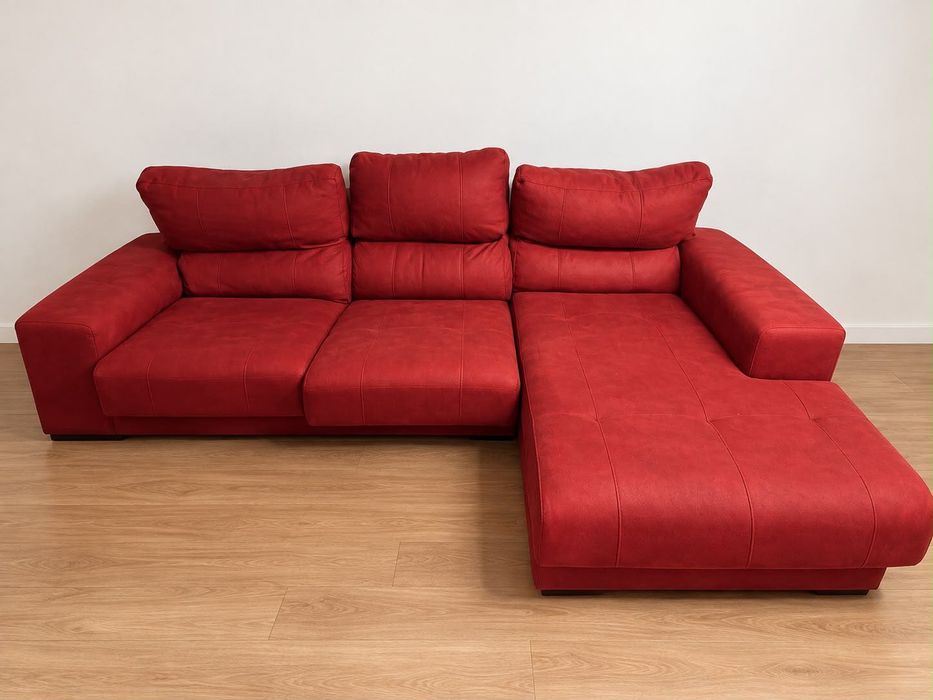 Sofá modular com chaise longue como novo com possibilidade de transformar em sofá cama