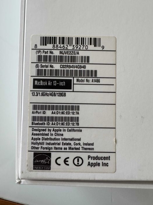 Apple MacBook Air 13" 4GB/128GB Intel Core i5