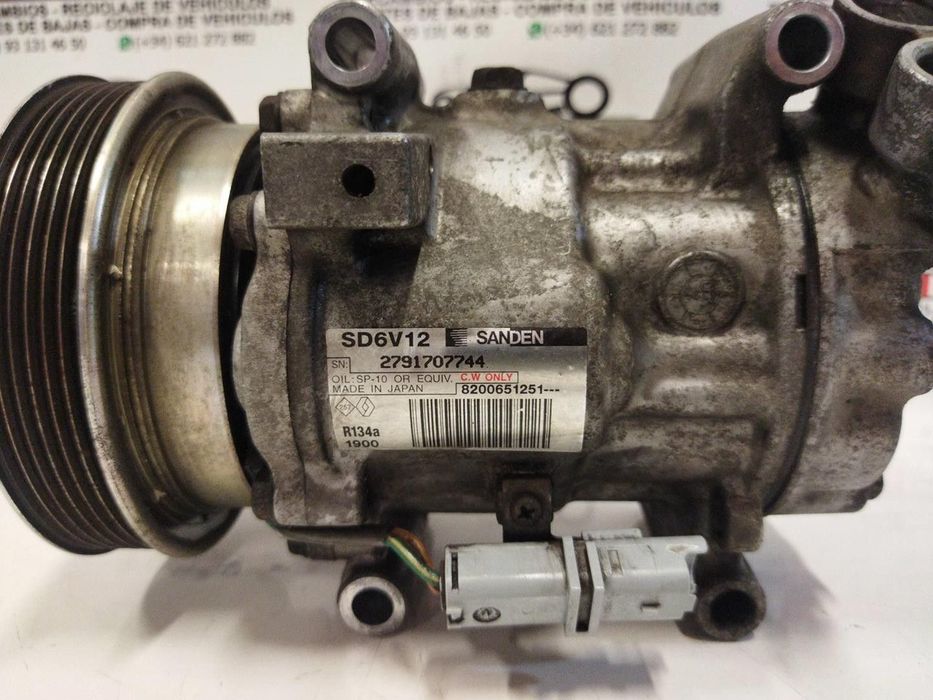 COMPRESSOR AR CONDICIONADO RENAULT CLIO II 2007 -8200651251