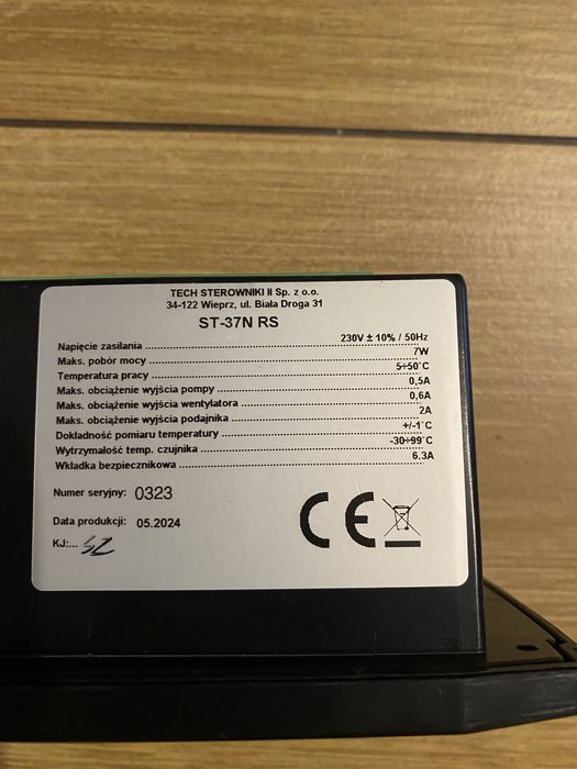 Panel komputerowy  sterownik do pieca  regulator temperatury TECH ST-37N RS – Stan Idealny (Maj 2024)