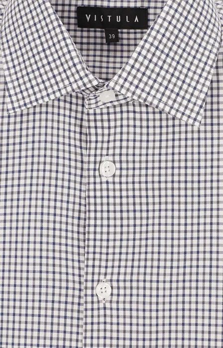 Koszula Vistula 44 nowa zapakowana delikatna kratka 176-182  44 slim