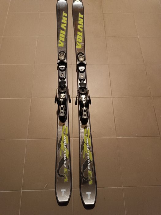 Narty męskie metalowe 180 cm wiązania narciarskie