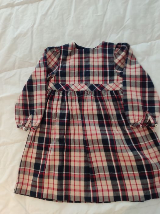 Vestido menina aos quadros
