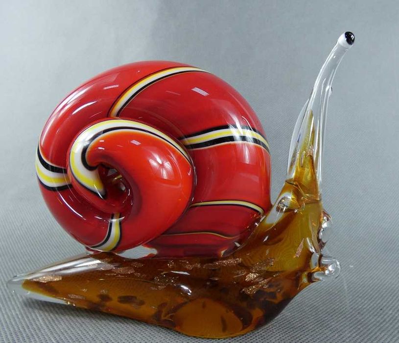 Figura szkło ŚLIMAK muszla figurka MURANO