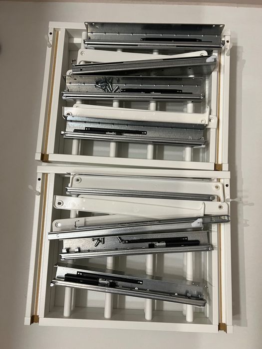 Ikea Wysuwany wieszak na spodnie, biały, 50x35 cm 4 sztuki