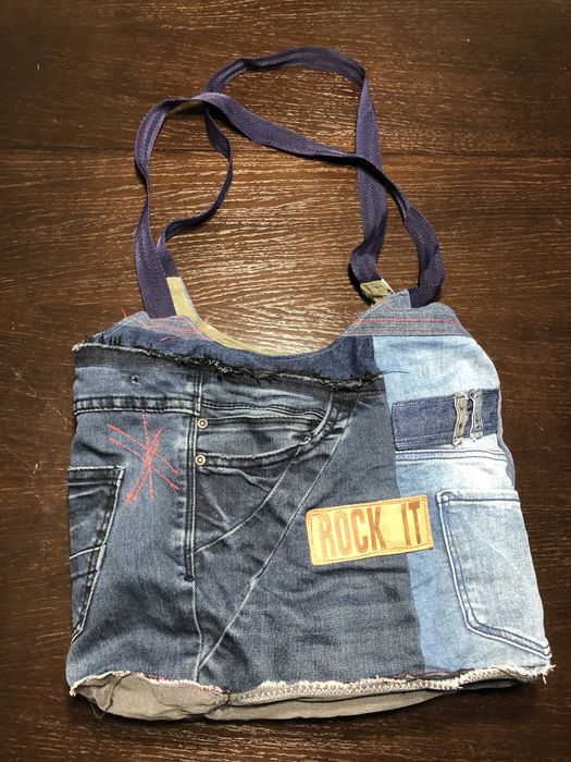Джинсова сумка ручної роботи