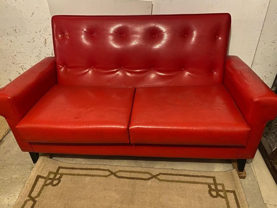 Sofá duplo vintage dos anos 60, totalmente recuperado.