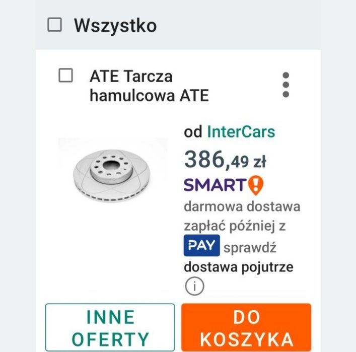 Nowe Tarcze ATE 5x 112 vw audi skoda