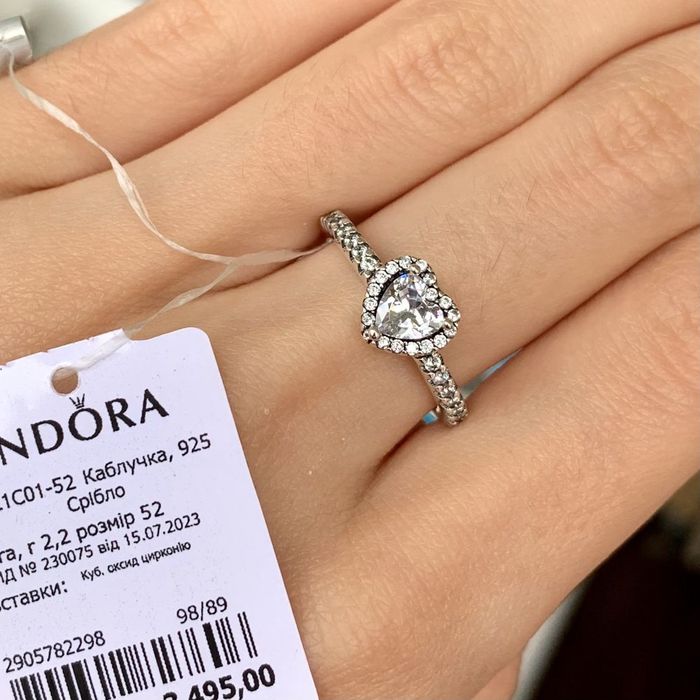 Каблучка Пандора Pandora оригінал кільце Кольцо «Щирі почуття» нова