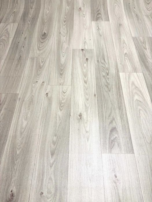 Wykładzina PCV Deska Bielona Bardzo Gruba Panel Szaro Biała