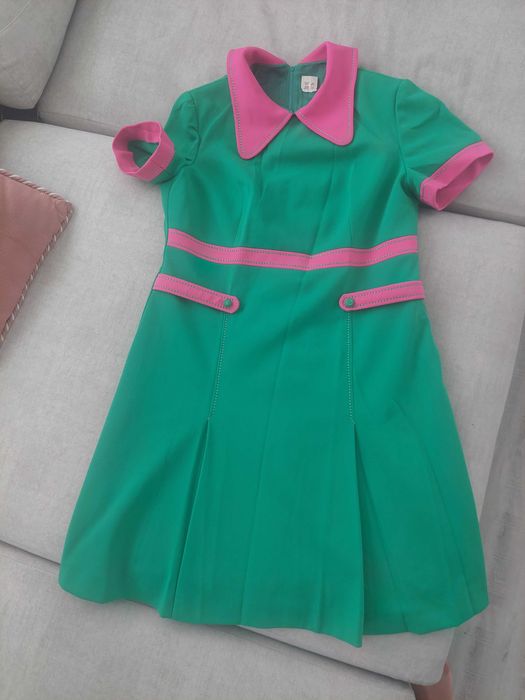 Vestido Vintage Anos 70 - Diolen Loft - Axila a axila: 53cm (Tam. XL aprox.)
