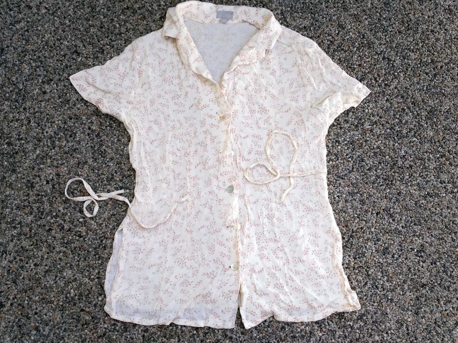 Koszula z krótkim rękawem bluzka rozpinana Esprit 40 damska