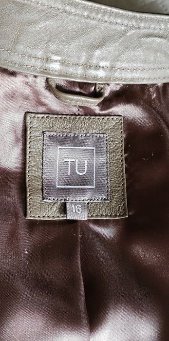 Leather Jacket Vintage y2k  military nude Brown grunge blezer swag 00s
