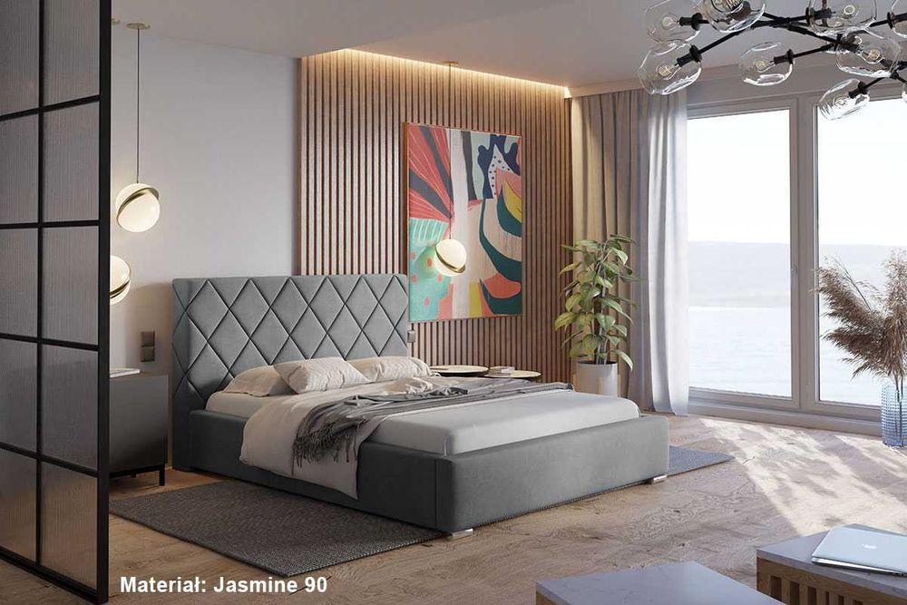 Łóżko tapicerowane Royal 7 z pojemnikiem nowoczesne 120x200