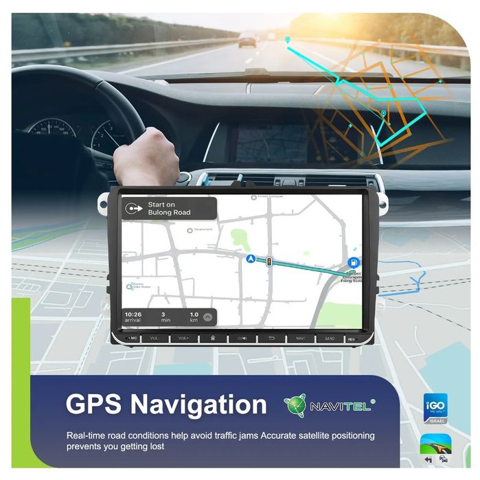 Rádio 9 Polegadas Seat Skoda  Volkswagen 4/64GB Carplay GPS wifi BT