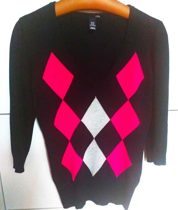 Sweter w romby H&M 38.