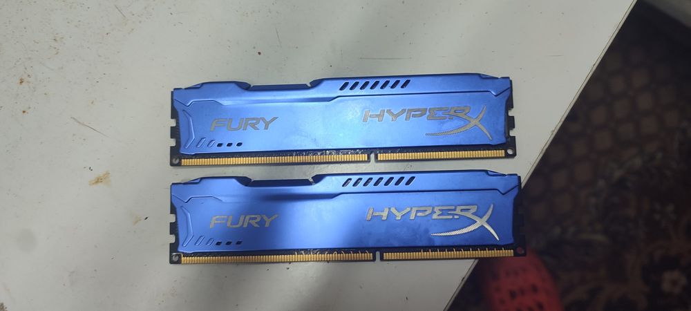 Пам'ять Kingston HyperX 1600Мгц ddr3 4gb*2=8gb2шт 8gb