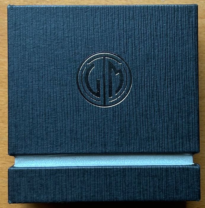 Lindenmann Black/Silver Botões de Punho Novos