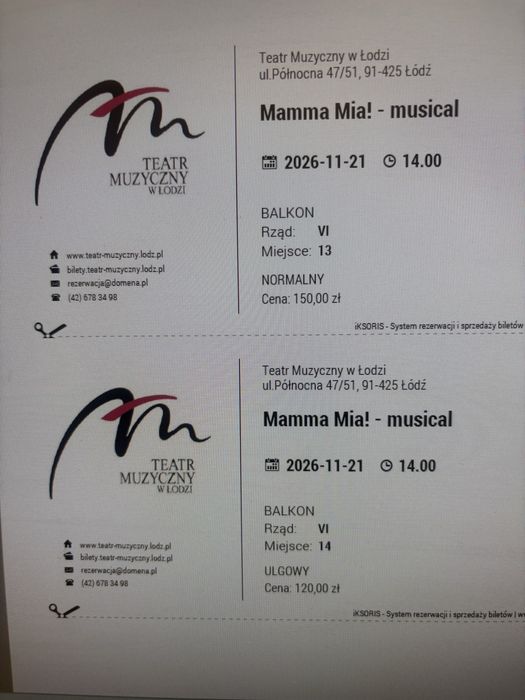 Bilety Mamma Mia