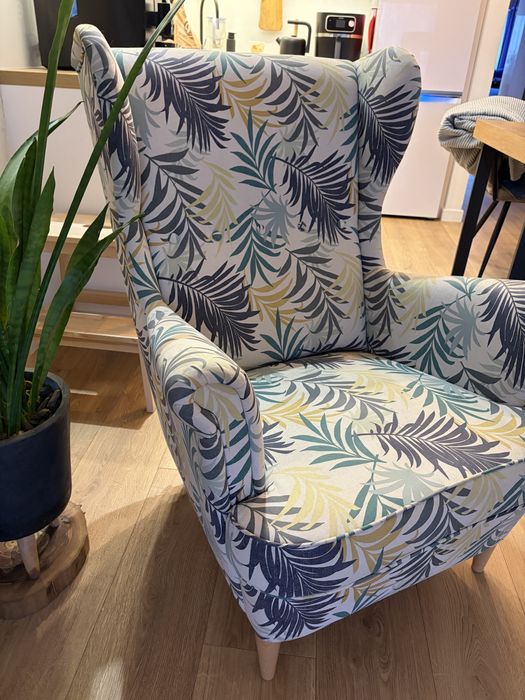 Fotel Strandmon Ikea liście