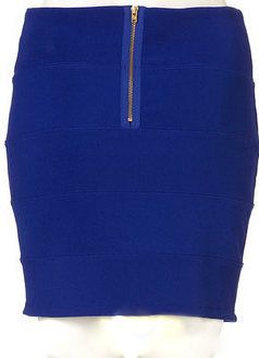 Granatowa spódnica bandażowa TopShop Bodycon Zip Zamek 36 38