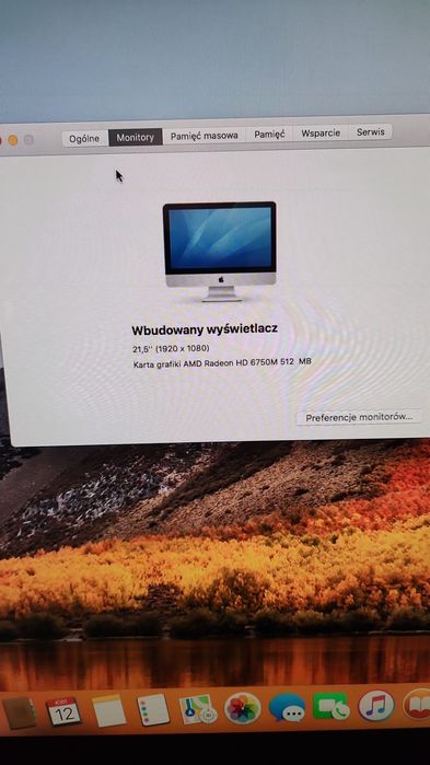 Apple iMac A1311 21,5 cala Full HD, Intel Core i5, idealny stan
