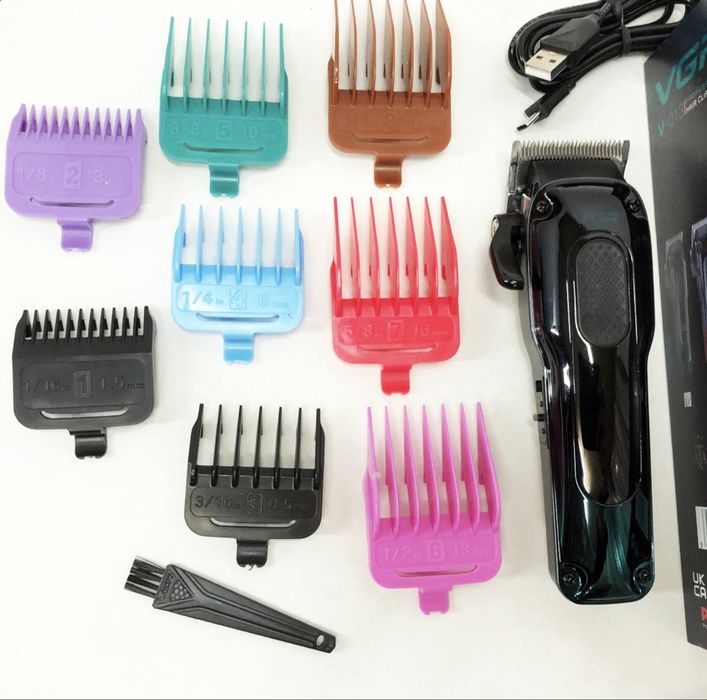 Машинка для стрижки волосся vgr. Машинка для стрижки волос с насадками