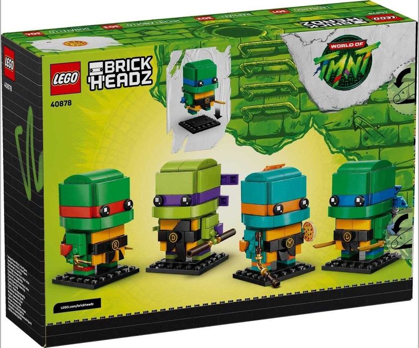 LEGO 40878 BrickHeadz  Фігурки Черепашок-ніндзя.