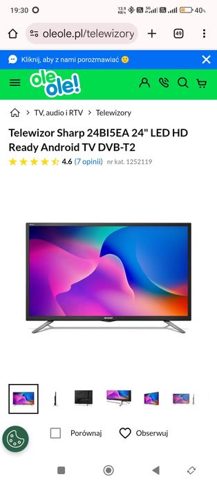 Sprzedam telewizor Sharp  24 cali uzywany