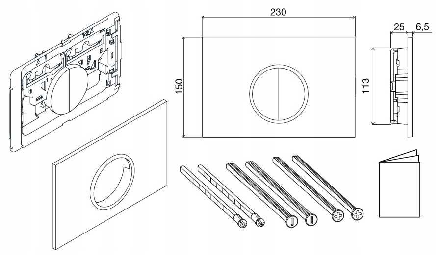 Przycisk spłukujący WC SCHELL Circum Chrom