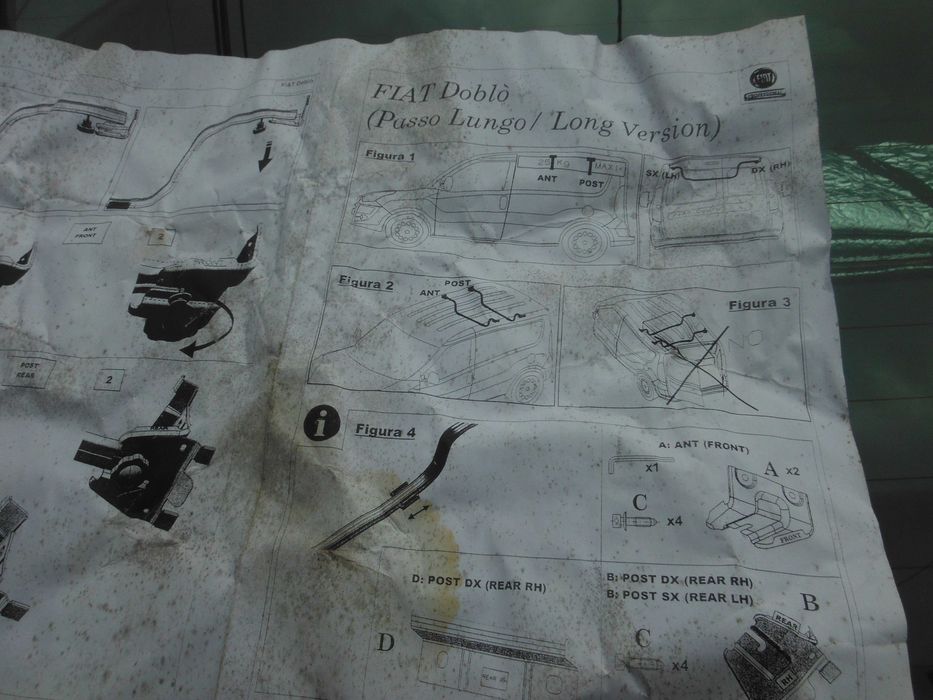 Barras de interior para Fiat Doblo carrinha ligeira