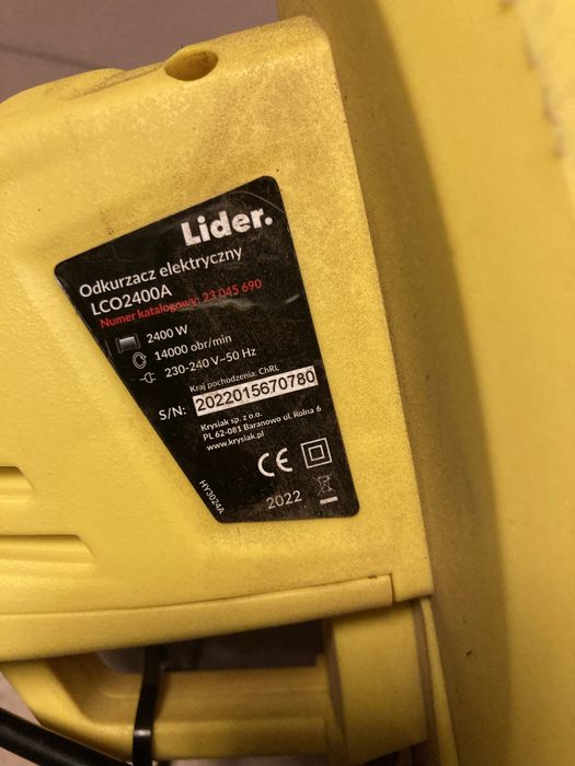 Dmuchawa do lisci i  odkurzacz elektryczny