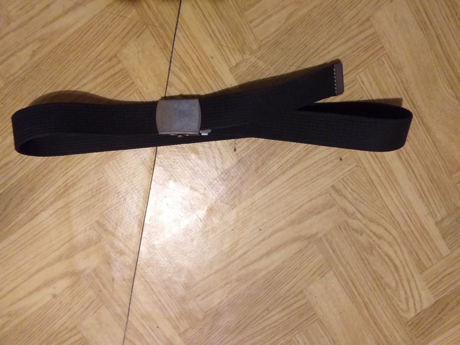 Czarny pasek męskie parciany   .