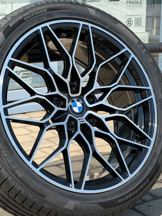 Nowe koła 19 cali BMW serii 5 G30 G31 8 G14 G15 G16 czarno srebrne połysk