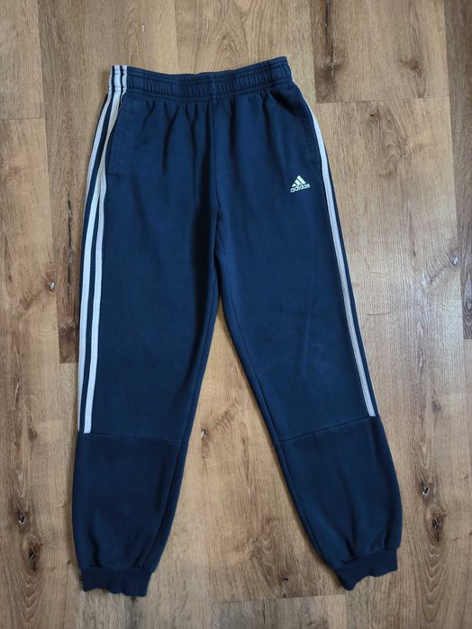 Spodnie Dresowe Adidas Sportowe Dziecięce Logo Granat Dresy