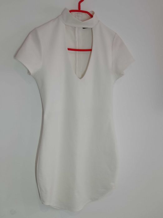 Sukienka biała wizytowa, koktajlowa