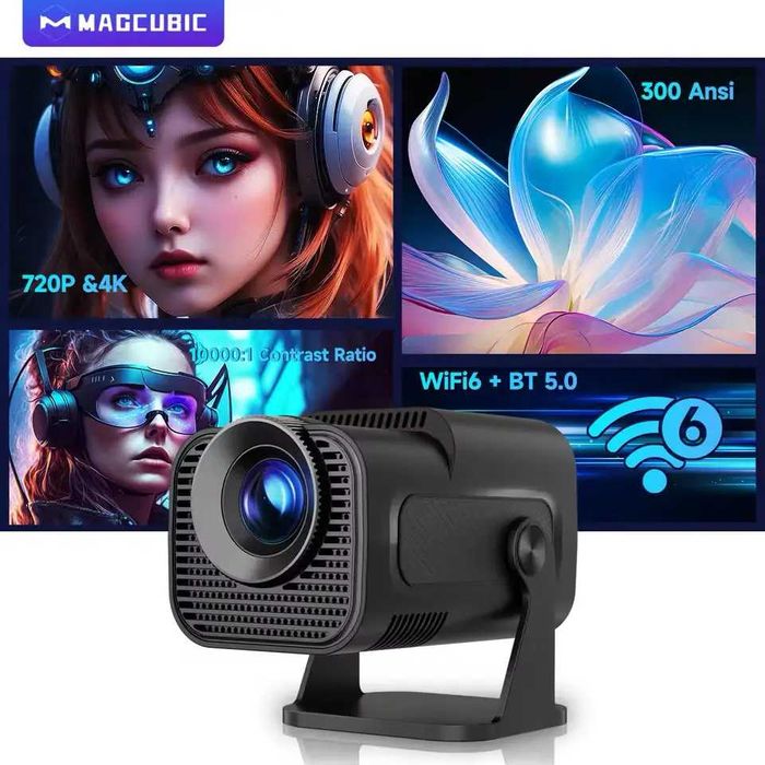 Проектор MAGCUBIC HY320 Mini 4K UltraHD 720P Android WIFI Bluetooth 300ANSI для дому телефону Домашній кінотеатр Домашний кинотеатр для дома телефона