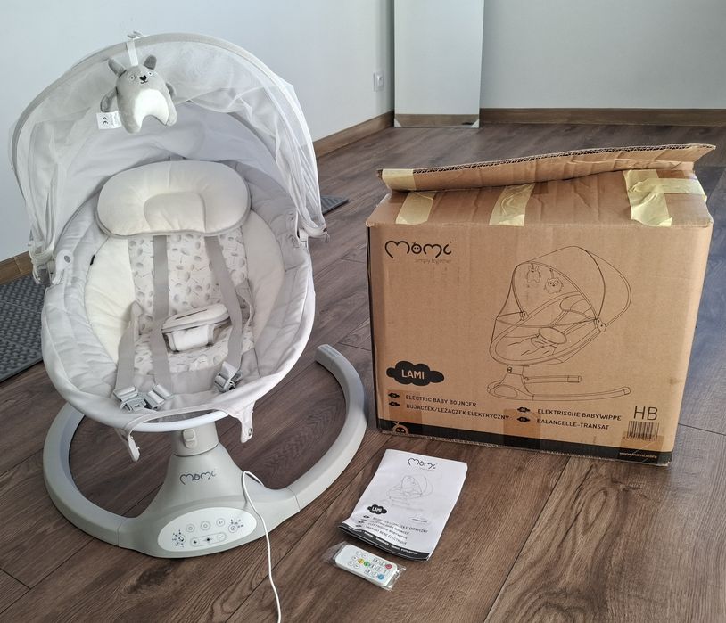 Elektryczny Bujaczek Leżaczek MoMi LAMI  Stan bardzo dobry!