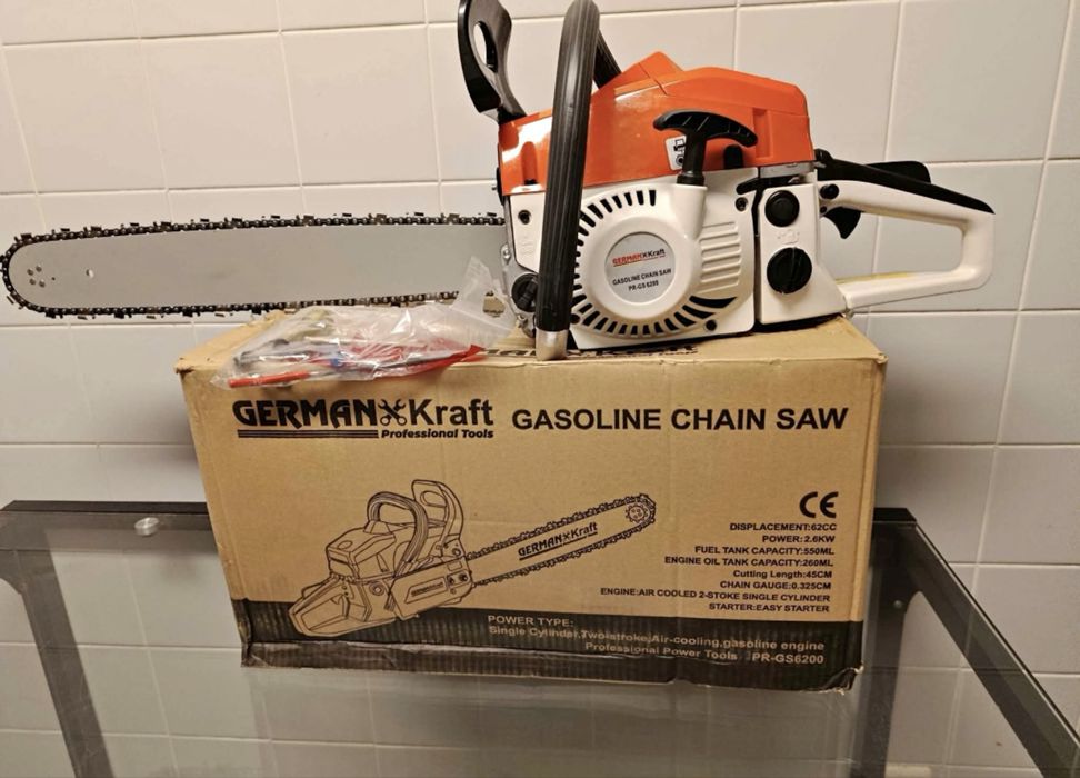 Motosserra 62CC a gasolina de mistura