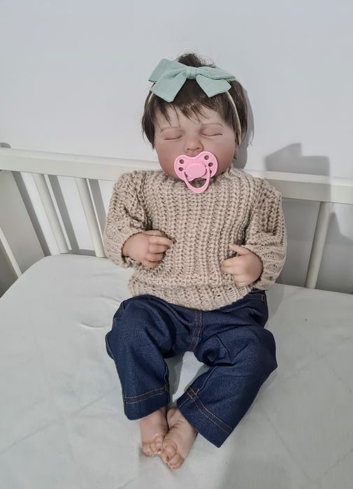 Lalka bobas Reborn jak prawdziwe dziecko 48 cm handmade