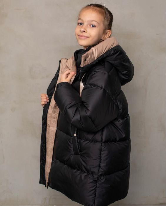 Пуховик зимовий на дівчинку