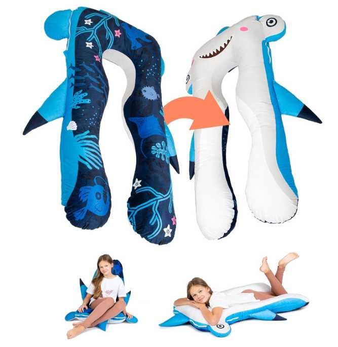 Dziecięca Poduszka Rekin Antystresowa ADHD 120 cm