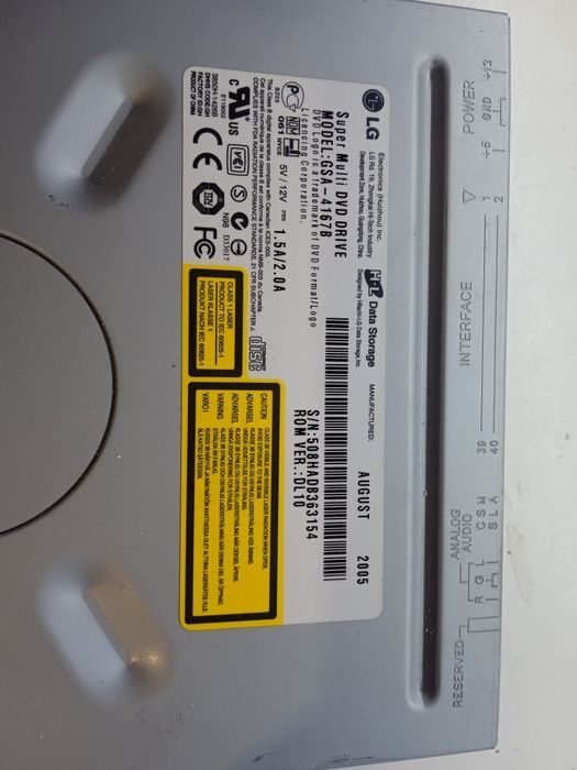 Дисковвод компьюторный оптический LG GSA-4167B