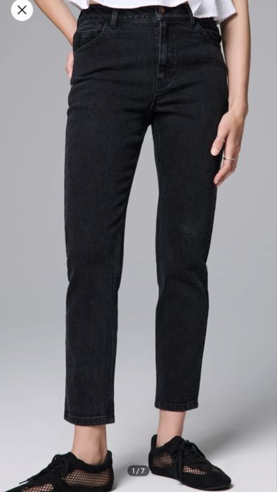 Damskie spodnie mom jeansy dżinsy