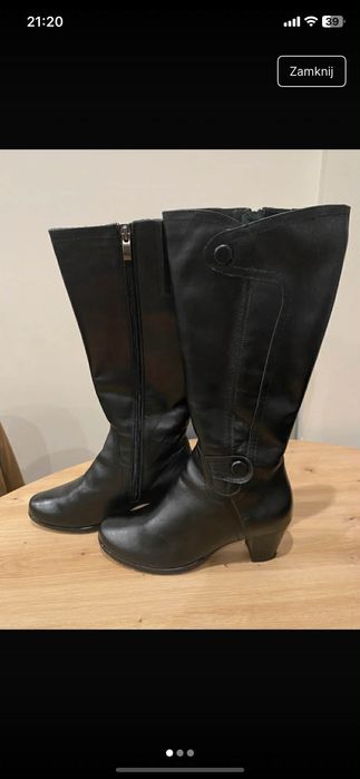 Kozaki zimowe prawdziwa skóra