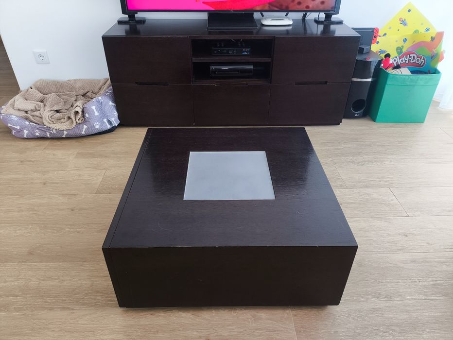 Móvel TV com mesa centro Wenge